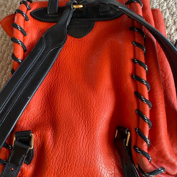 Acne Rope Backpack red leather - Picture 8 of 12